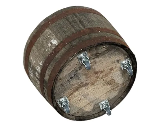 Temesso Pflanzkübel D 65cm - Halbes originales schottisches Whiskyfass - Pflanzkübel aus originalem schottischen Whiskyfass, frostsicher und langlebig. Ideal für Teich oder Garten, mit kostenlosen Ablaufbohrungen für optimale Pflanzenpflege.