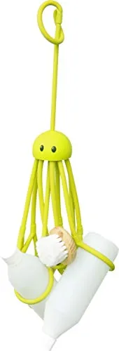 Formverket Octopus Shampoohalter – Duschgelhalter ohne Bohren - Duschkörbe & Duschablagen – Praktischer Oktopus mit 9 verstellbaren Schlaufen für rutschsichere Aufbewahrung deiner Badeutensilien, ideal für ein sauberes Badezimmer!