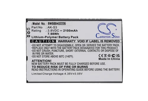 vhbw Akku passend für Emporia Smart 3 Smartphone / Mobilfunk (2100 mAh, 3,8 Smartphone-Akku Akku Li-Polymer 2100 mAh (3,8 V), Leistungsfähiger Austausch-Akku für Telefon, Smartphone