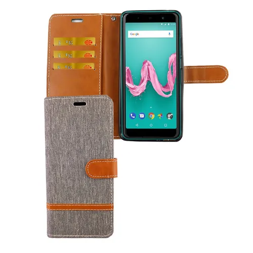 Handyhülle Schutz Case für Wiko Lenny 5 Cover Tasche Wallet Etui Handyhülle Neu