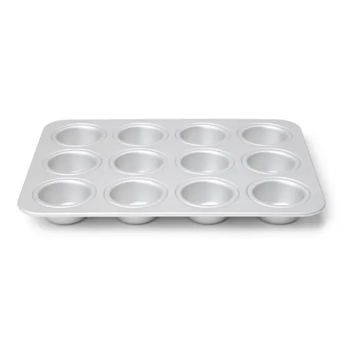 Patisse Professional Muffin-Backblech 12 tlg. – Ideal für perfekte Muffins - Muffinformen: Backen Sie 12 köstliche Muffins gleichzeitig mit diesem ofenfesten, eloxierten Aluminiumblech bis 230°C – für gleichmäßige Ergebnisse ohne Antihaftbeschichtung.
