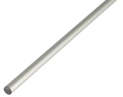 Alberts 498023 Rundstange | Aluminium eloxiert 1000 x 8 mm - Metall- & Legierung-Platten, hochwertige silberfarbige Eloxierung für zusätzliche Korrosionsbeständigkeit und Langlebigkeit