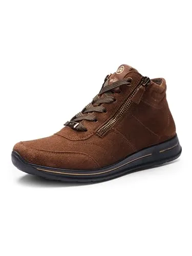 ara Damen Osaka 2.0 Sneaker, Mocca, 37.5 EU Weit - Damen-Sneaker mit Wechselfussbett und High Soft Bamboo Technologie für optimalen Komfort und eine perfekte Passform.