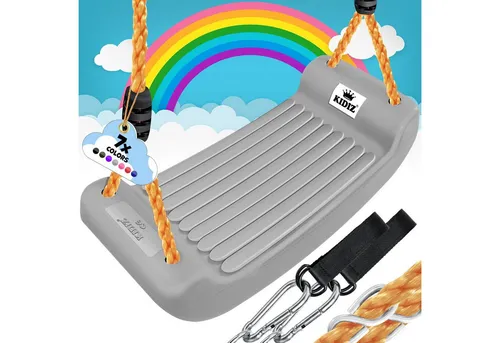 KIDIZ Einzelschaukel - Ergonomische Kinderschaukel mit Zubehör - Genießen Sie unvergesslichen Schaukelspaß mit der KIDIZ Kinderschaukel! Ergonomisch gestaltet, höhenverstellbar und bis 100 kg belastbar. Ideal für Kinder von 1-12 Jahren, pflegeleicht und sicher für stundenlangen Spielspaß im Freien.