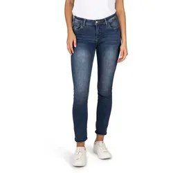 DENIMFY Damen Jeans DFElla - Slim Fit Mid Waist - Trendige Slim Fit Jeans für Damen aus Baumwolle, ideal für Schule, Arbeit und Freizeit. Erhältlich in verschiedenen Größen und Blau-Tönen, bietet sie perfekten Sitz und Komfort.