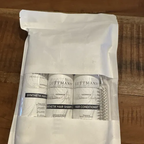 LUTTMANN® Synthetik Hair Kunsthaar Pflegeset Shampoo + Balsam + Conditioner