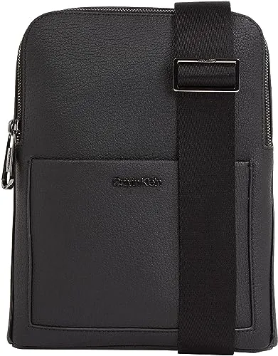 Calvin Klein Herren Umhängetasche Klein, Schwarz (Ck Black) - Herren-Schultertaschen, ikonisches Design mit verstellbarem Schulterriemen und praktischem Reißverschluss für Sicherheit und Stil.