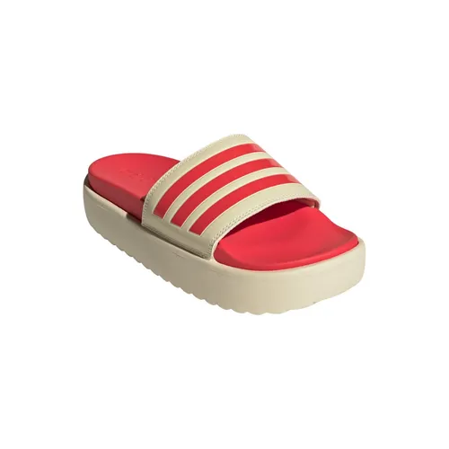 adidas Women's Adilette Platform Sandalen UK 8 | EU 42 beige - Beige Badelatschen mit stylischer Plateau-Sohle für stilsichere Auftritte - ideal für Freizeit! Entdecken Sie weitere Top-Angebote von adidas bei Bergfreunde.de!
