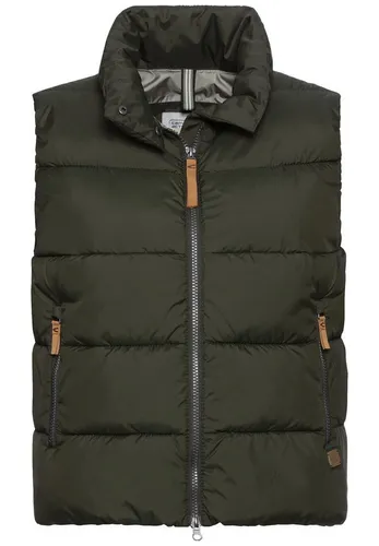 camel active Damen Steppweste aus recyceltem Polyester Dunkelgrün - Funktionsjacke aus recyceltem Polyester, wasserabweisend und winddicht, ideal für aktive Frauen.