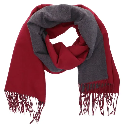 Antonio Damen Schal soft Cashmera  bordeaux/grau