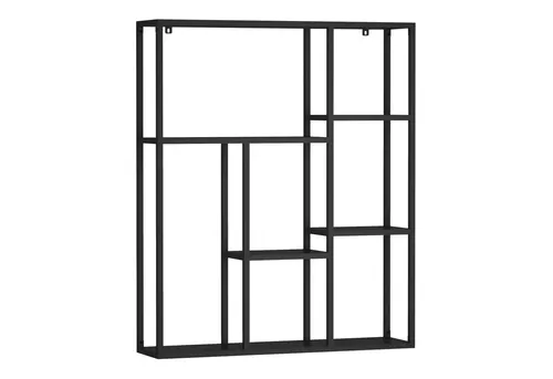 [en.casa] Wandregal Jämijärvi mit 7 Ablagen in schwarz von en.casa