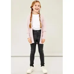 Name It Strickjacke NKFVICTI – Cardigan ohne Verschluss aus Feinstrick unifarben, casual, regular fit, Feinstrick, V-Ausschnitt lila 158/164 EU