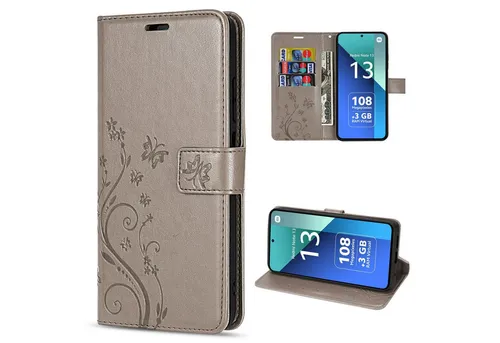 betterfon Handyhülle Handytasche für Xiaomi Redmi Note 13 4G Klapphülle, Bookstyle-Hülle: Magnetverschluss 3 Kartenfächer & Standfunktion