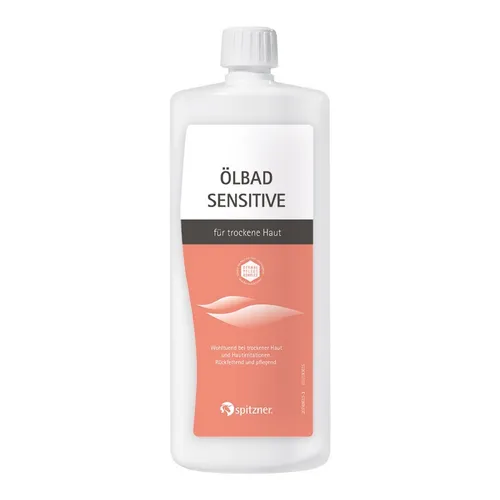 Spitzner Ölbad sensitive 1 Liter - Hautpflegender Badezusatz für trockene Haut und Irritationen. Ideal für entspannende Wellness-Bäder mit hochwertigen Inhaltsstoffen.