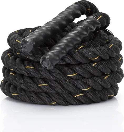 ACTIGET 9 m Power Rope Trainingsseil für Crossfit Krafttraining Battle Rope schwarz