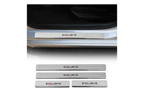 OMAC Zierleisten-Aufkleber für Citroen C1 C3 C8 DS4 C-Crosser Chrom (4tlg) - Hochwertige Edelstahl-Zierleisten für Ihr Auto, die nicht nur stilvoll sind, sondern auch Ihre Originalteile vor Kratzern schützen. Einfache Installation ohne Bohren, ideal für eine perfekte Passform.