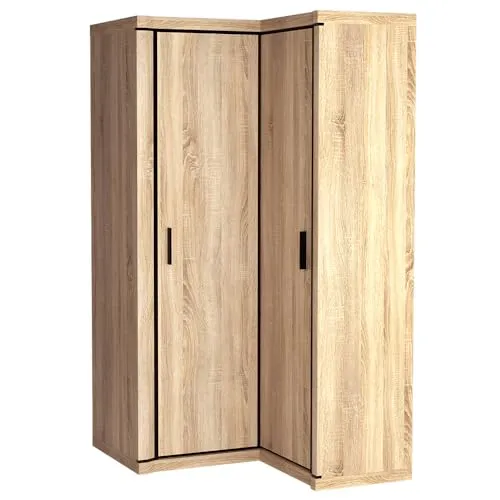 Lomadox Eckkleiderschrank Sonoma Eiche in braun von Lomadox