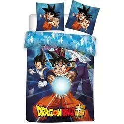Dragon Ball Z - Son Goku Wendebettwäsche - Kamehaméha - 140x200 cm - Bettwäsche für Fans von Dragon Ball Z mit Son Goku und Kamehaméha-Motiv. Beidseitig verwendbar, aus 100% Mikrofaser, maschinenwaschbar und trocknergeeignet. Ideal für Kinderzimmer!