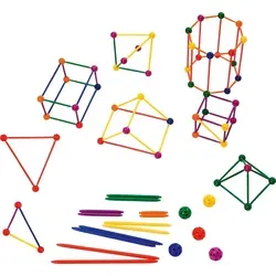 Betzold Lernspielzeug Geometrie-Steckbaukasten - Rechenlernspiele für Kinder ab 11 Jahren, fördert geometrisches Verständnis und Kreativität durch vielseitige Steckmöglichkeiten.