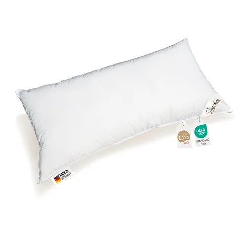 Kopfkissen Kissen 660g neue Daunen + Federn Klasse 1 Daunenpass Zertifikat 40x80