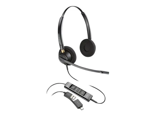 Poly EncorePro 525 Stereo Headset On-Ear - Headset & Mikrofon mit herausragender Klangqualität und bequemen Ohrpolstern für stundenlangen Tragekomfort.