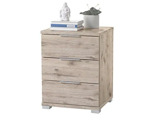 möbelando Nachtkommode Nachttisch Bettkommode Nako Nachtkonsole Kommode Nelli I Sandeiche