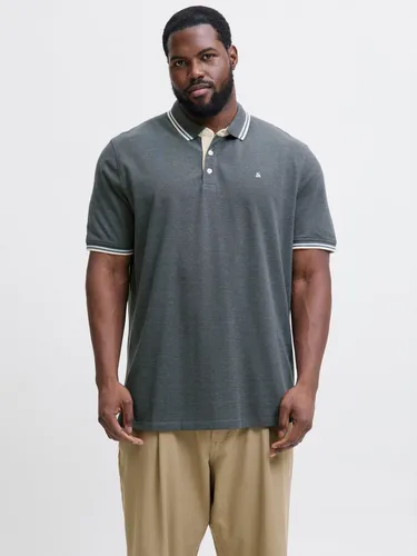 JACK & JONES Poloshirt für Herren - Plus Size Einfarbig - Hochwertiges Poloshirt aus 100% Bio-Baumwolle, ideal für einen bequemen und stylischen Look in Übergrößen.
