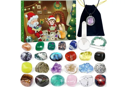 Edelstein Adventskalender 2024 | 24 Natürliche Kristalle