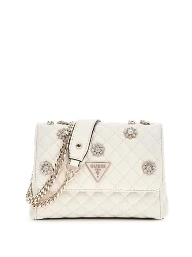 Guess Everlee Mini Bag Schultertasche 18 cm in beige von GUESS