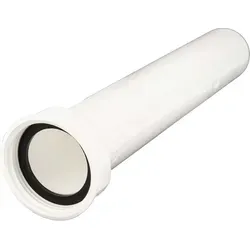 tecuro Tauchrohr - Verstellrohr Ø 40 x 250 mm mit 1 1/2 Zoll Überwurfmutter - Weiß