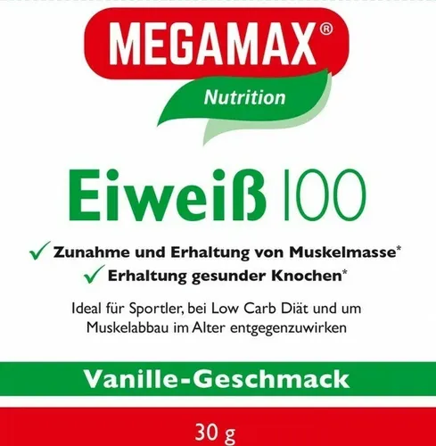 EIWEISS 100 Vanille Megamax Pulver 30 g
