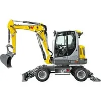 SUPER Wacker Neuson EW65 Mobilbagger Modellfahrzeug - Spielzeug, hochwertiges Modell im Maßstab 1:50, ideal für kreative Bauprojekte und fördert die Fantasie von Kindern ab 36 Monaten.