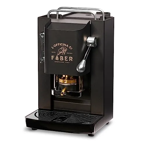 FABER COFFEE MACHINES Pro Deluxe - Hochwertige 1-Tassen-Kaffeemaschine für ESE-Pads, mit verstellbarem Padhalter und Magnetventil für perfekten Kaffeegenuss.