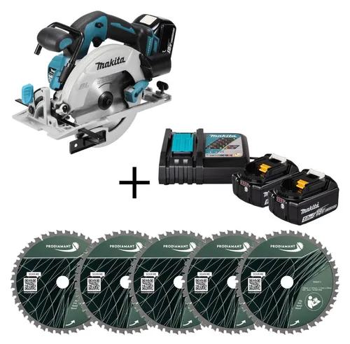 Makita Akku-Handkreissäge 18V DHS680 Komplettset mit 2x 5,0 Ah Akku