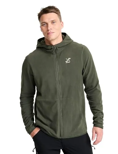 RevolutionRace Hiker Fleece Hoodie für Herren, Leichter und elastischer Fleece-Hoodie, Kambaba Green, XL
