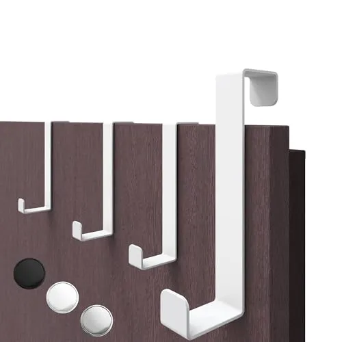 4smile Türhaken zum Einhängen, 4er Set in weiß von 4smile