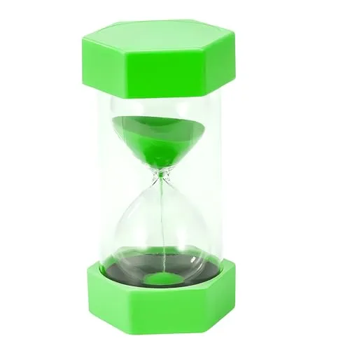 Minute Sanduhr für Kinder, Glas Timer, Sanduhren Set Kinder, Timer können in Küchen, Sechseckiger Sanduhr-Timer, Spiel Requisiten, Timer können in Küchen, Zuhause, Grün. 5
