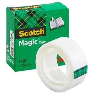 Scotch Magic™ Tape Klebefilm 19 mm x 10 m - Unsichtbar und Matt - Der Scotch Magic Tape Klebefilm ist 19 mm breit und 10 m lang. Ideal für saubere, unsichtbare Klebeprojekte im Büro oder zu Hause. Einfach abreißen und anwenden!
