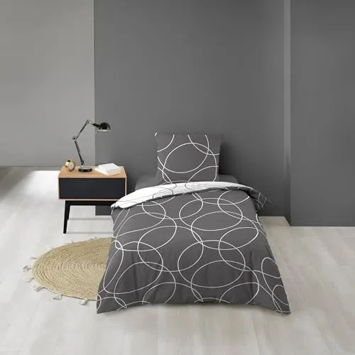 Douceur d'Intérieur Bettwäsche, Bettbezug, Polyester, Mehrfarbig, 220 x 240 cm, Polyester, Mehrfarbig, 140 x 200 cm