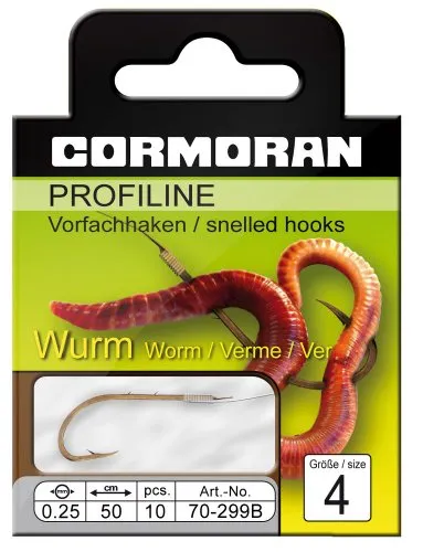 Cormoran PROFILINE Wurmhaken brün. Gr.12