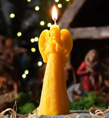 Bienenwachskerze 55 x 45 x 150mm, aus 100% Bienenwachs, 