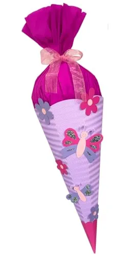 Schultüte Bastelset Schmetterling-Blume