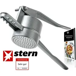 Thiru Spätzlepresse Kartoffelpresse mit Auflagerasten - Vielseitig für Spätzle, Kartoffeln und Saft, Made in Germany