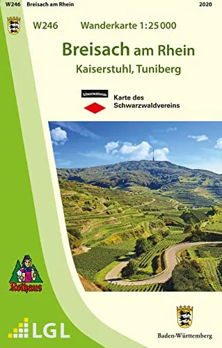 Produktbild W246 Wanderkarte 1:25 000 Breisach am Rhein: Kaiserstuhl, Tuniberg