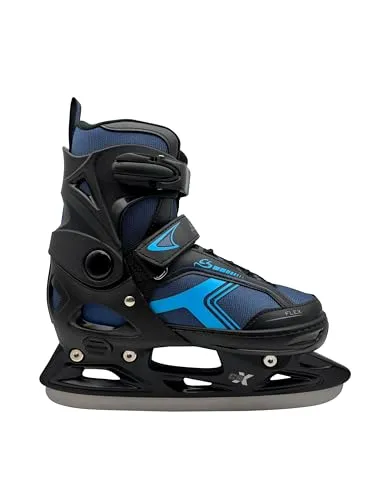 Cox Swain verstellbare Schlittschuhe Polar - Eislaufschuhe für Kinder und Erwachsene bis 100 KG, mit einfacher Größenverstellung und sicherem Fahrerlebnis durch verstärkten Knöchelschutz und Edelstahlkufen.