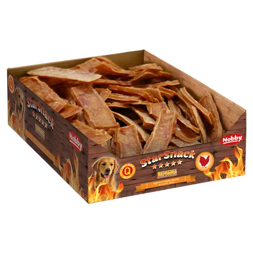 Nobby StarSnack BBQ Chicken Jerky 2,5 kg - Sparpaket - Für Fleischliebhaber: 2,5 kg köstliches BBQ Chicken Jerky im praktischen Sparpaket. Ideal als Snack für Zwischendurch oder für gesellige Runden.