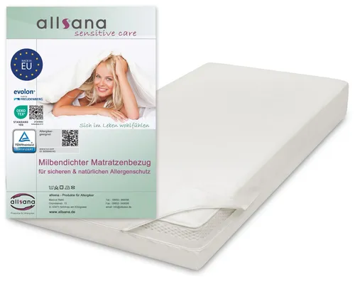 Allsana Allergiker Matratzenbezug 90x200x30cm Encasing Allergie Bettwäsche