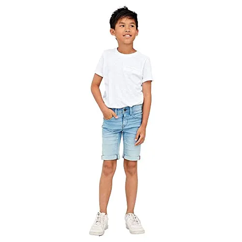 NAME IT Jungen Nkmsilas Slim Dnm L 2272-ax Noos Shorts, Light Blue Denim, 164 EU