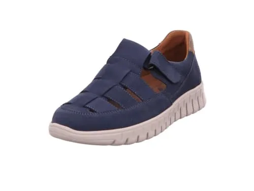 Waldläufer Herren Slipper H-Baldo – Bequeme Sandalen für den Alltag - Klassische Sandalen für Herren mit hohem Tragekomfort und vielseitigem Einsatz. Ideal für Freizeit und Alltag in stilvollem Blau.