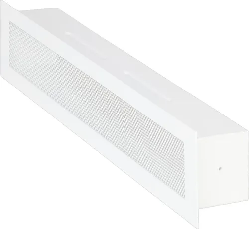 Luftleiste Open Air 40 SK mit Gittergewebe, 400 x 100 mm, weiß - Effiziente Luftleiste für Kaminzubehör – sorgt für optimalen Luftaustausch und schützt vor Insekten. Einfache Montage mit mitgeliefertem Einbaurahmen, ideal für Frischluftzufuhr und Warmluftauslass.